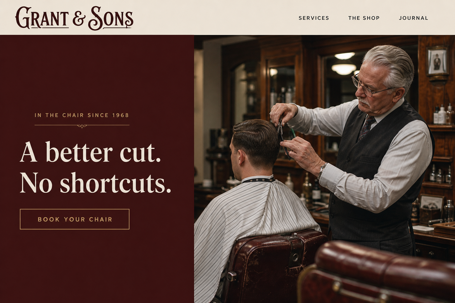 GRANT & SONS website concept