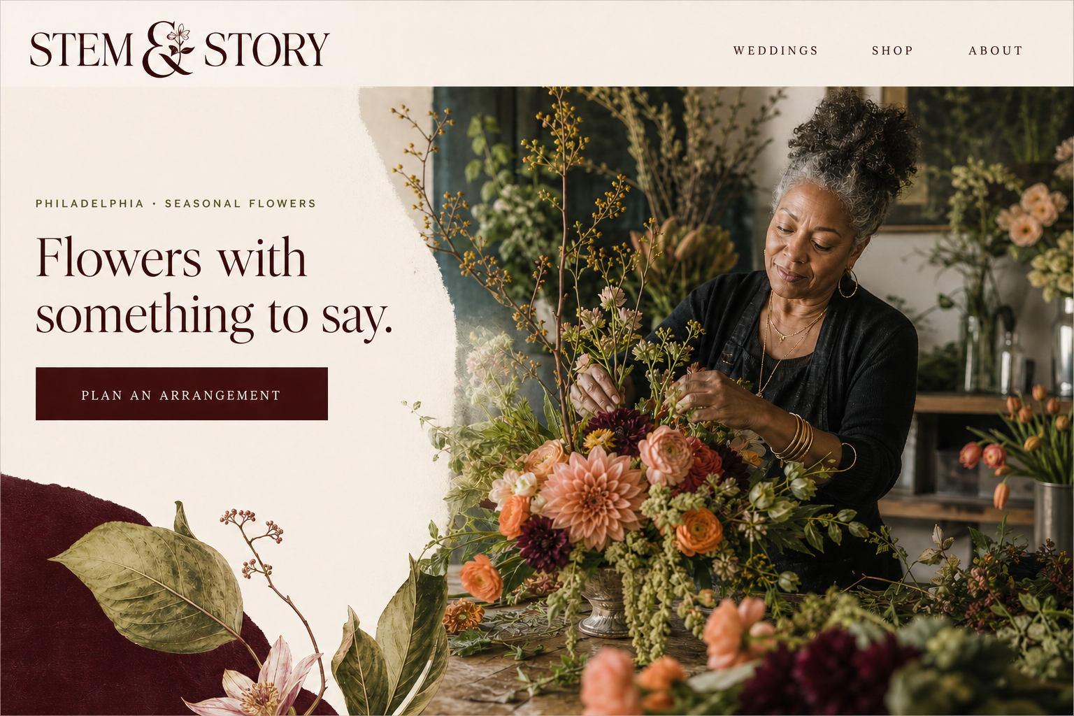STEM & STORY website concept